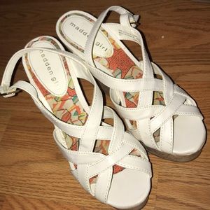 Madden girl white wedges